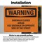 Signmission Sidewalk Closed Ahead Use Sidewalk On Opposite OSHA Warning Sign, Vinyl Decal, 10in W x 7in L, 2PK OS-2PACK-WS-D-710-L-12398 - alternate 2